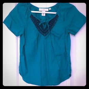 H&M teal blouse size 4